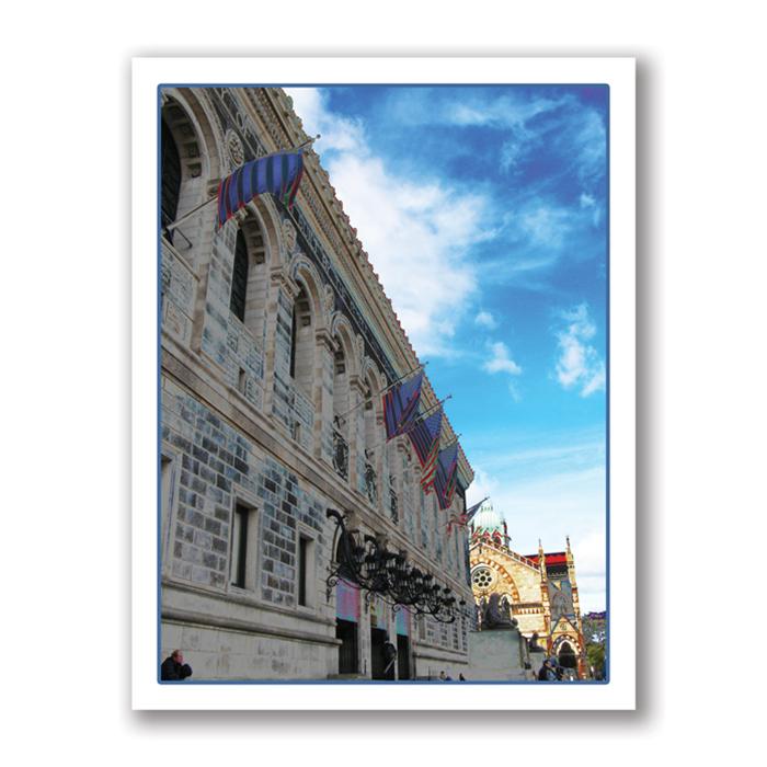 Photo Greeting Card Of Boston Public Library by Kurt Neumann